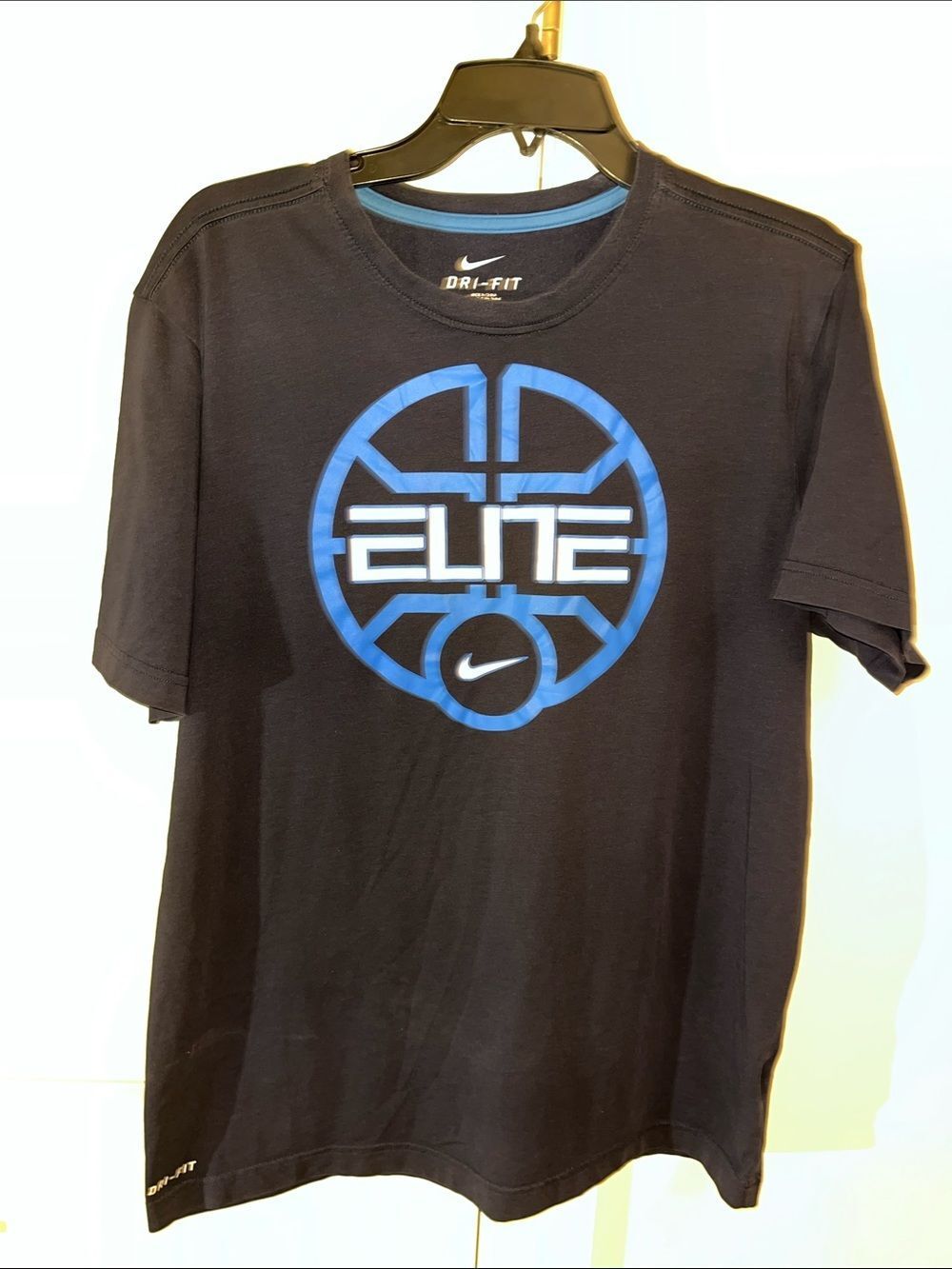 Nike Elite Mens Duke Blue Devils Colors SS Team Basketball Royal Blue Shirt L